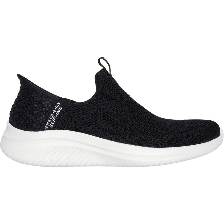 Women's Wide Fit Skechers 150450 Slip-ins Ultra Flex 3.0 Easy Win Trainers in Black/White - Image 1