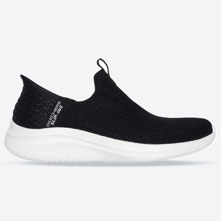 Women's Wide Fit Skechers 150450 Slip-ins Ultra Flex 3.0 Easy Win Trainers in Black/White - Image 1