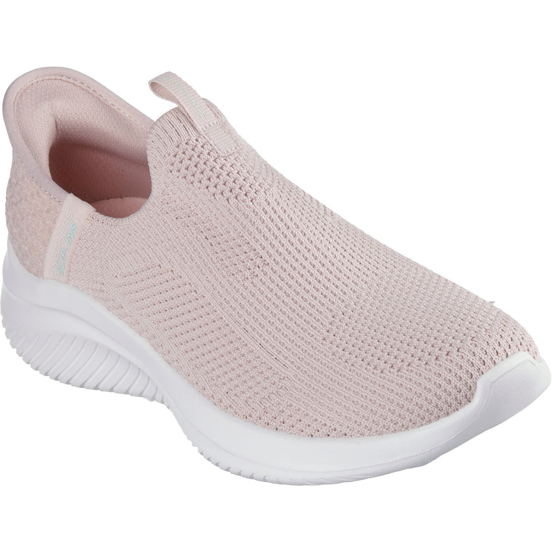Women's Wide Fit Skechers 150450 Slip-ins Ultra Flex 3.0 Easy Win Trainers in Black/White - Image 14