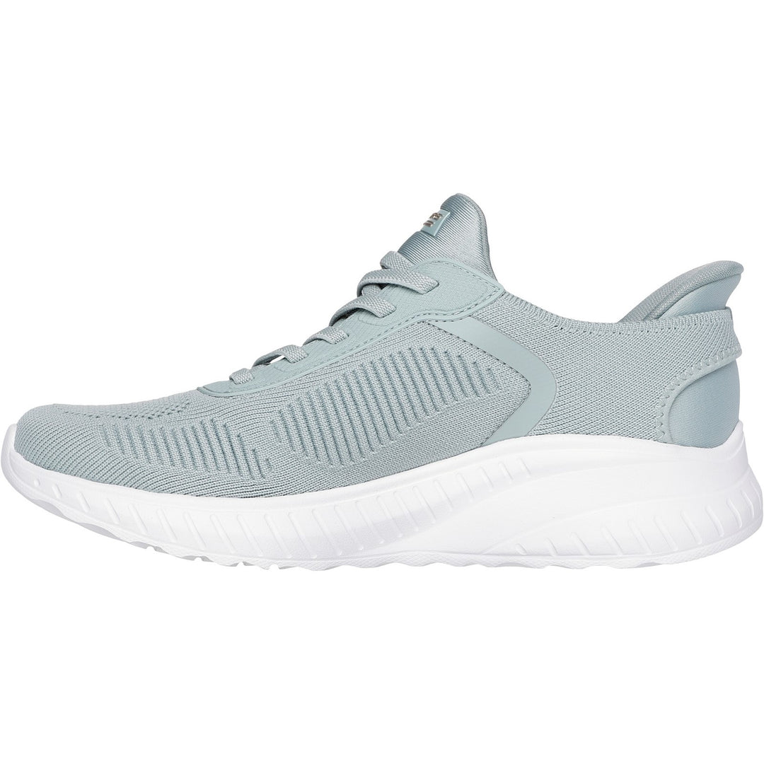 Women's Wide Fit Skechers Slip-ins 117497 Waves Bobs Sport Squad Trainers in Black - Image 30
