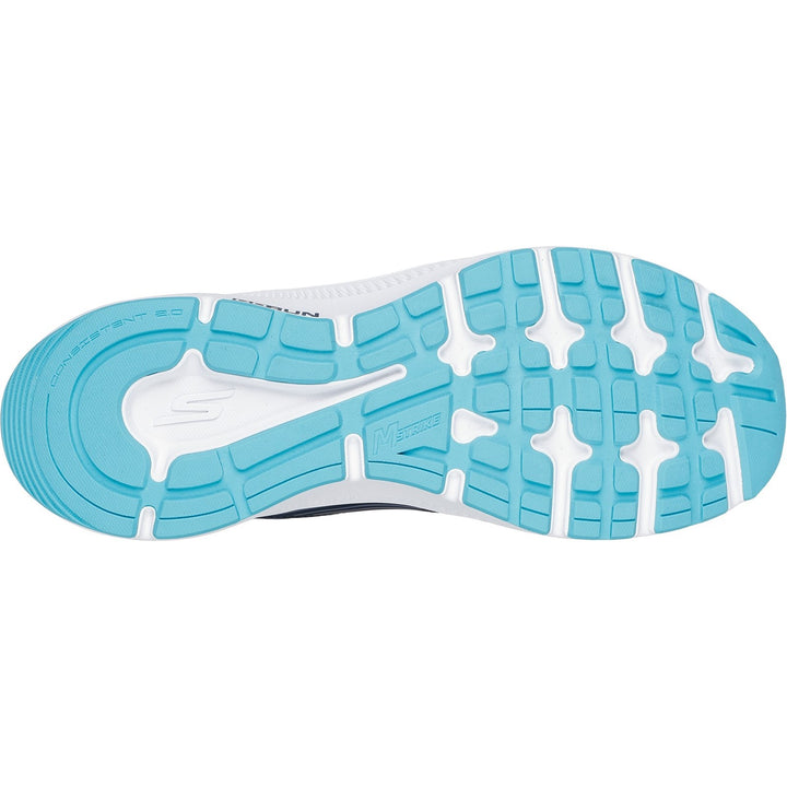 Women's Wide Fit Skechers 128606 Go Run Consistent 2.0 Advantage Trainers in Navy/Multi - Image 1