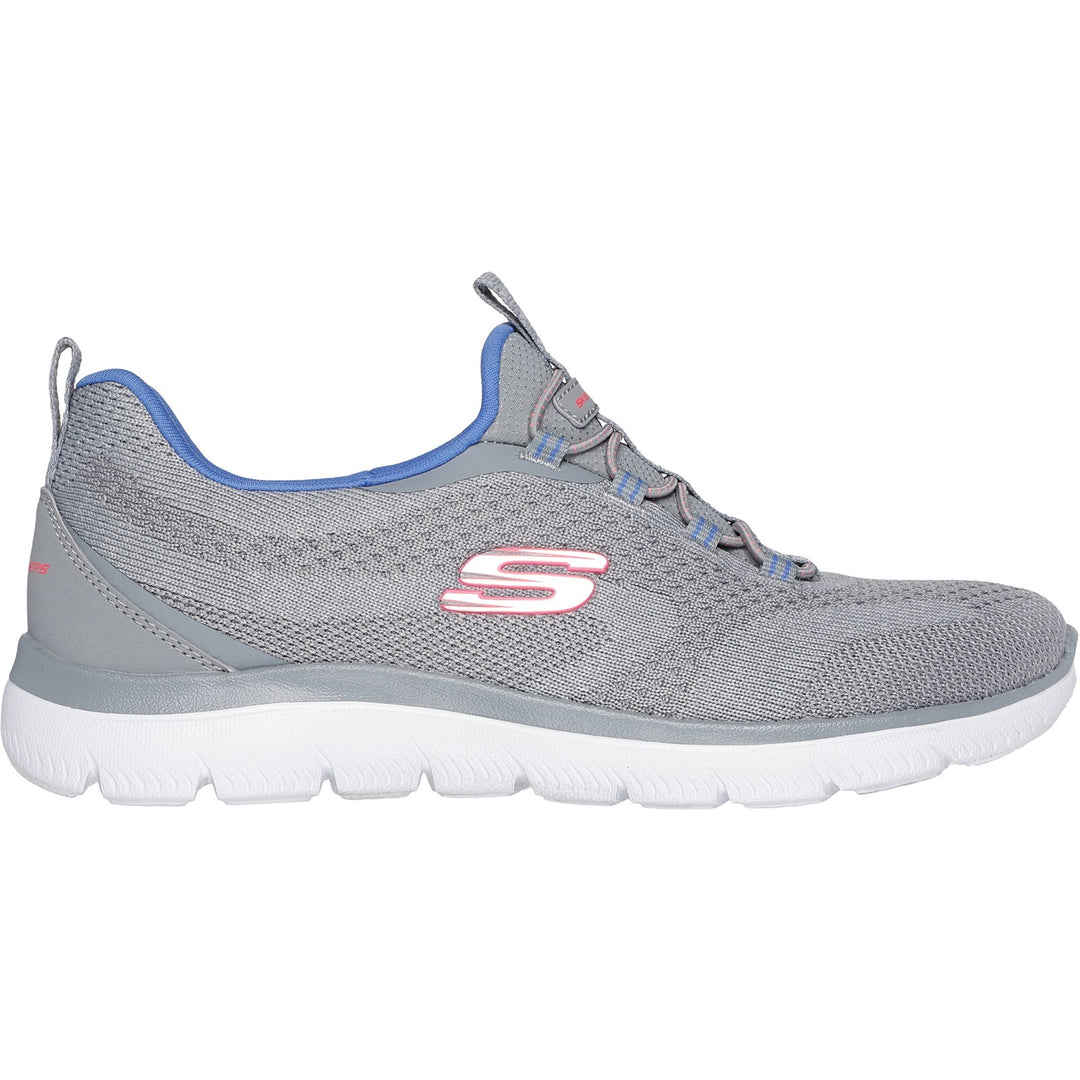 Women's Wide Fit Skechers 150120 Summits New Nature Trainers in Black/Multi - Image 16