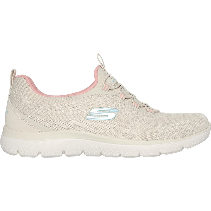 Women's Wide Fit Skechers 150120 Summits New Nature Trainers in Black/Multi - Image 1