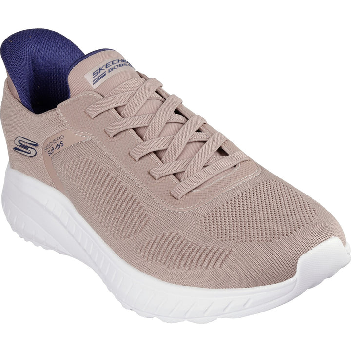 Men's Wide Fit Skechers 118312 Slip-ins Bobs Sport Squad Chaos Solid Step Trainers