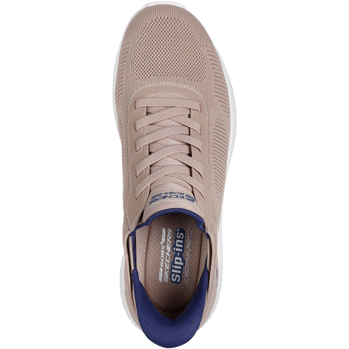 Men's Wide Fit Skechers 118312 Slip-ins Bobs Sport Squad Chaos Solid Step Trainers