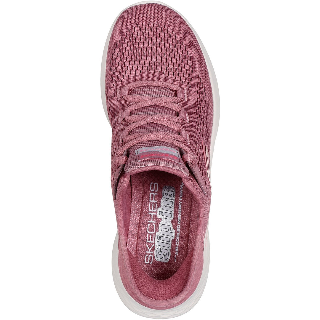 Women's Wide Fit Skechers 150012 Slip-ins Skech Lite Pro Natural Trainers