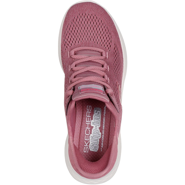 Women's Wide Fit Skechers 150012 Slip-ins Skech Lite Pro Natural Trainers