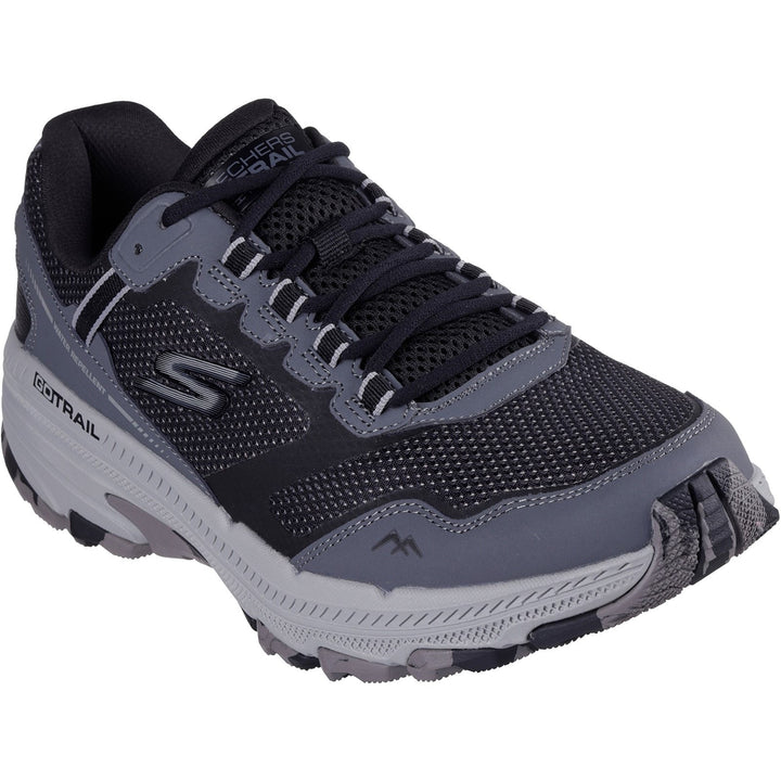Men's Wide Fit Skechers 220754 Go Run Trail Altitude 2.0 Trainers in Black/Grey - Image 13