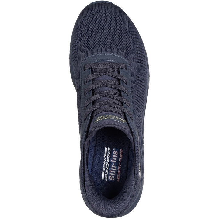 Women's Wide Fit Skechers Slip-ins 117497 Waves Bobs Sport Squad Trainers in Black - Image 1