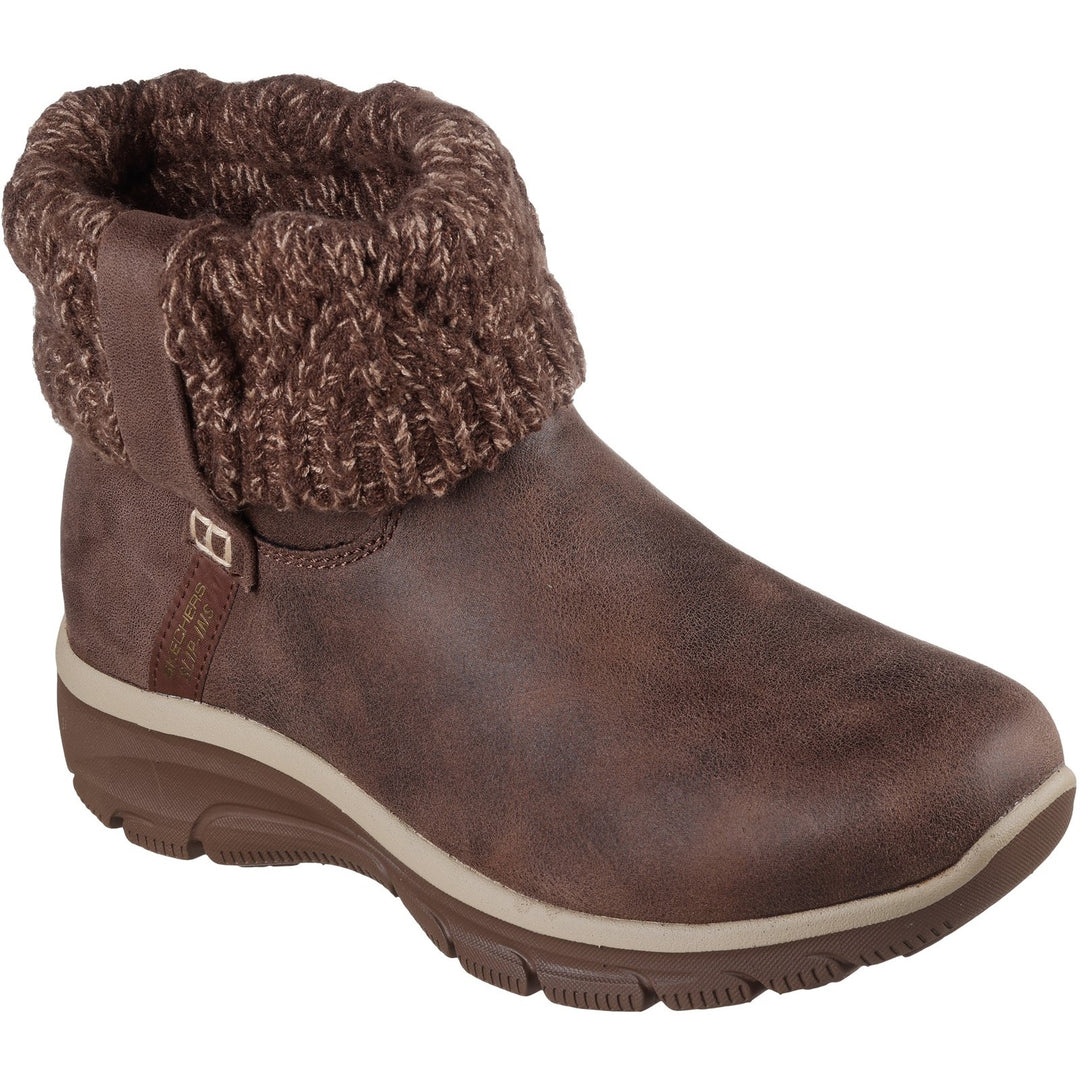 Women's Wide Fit Skechers 168033 Slip-ins Easy Going Cozy Weather 2 Boots
