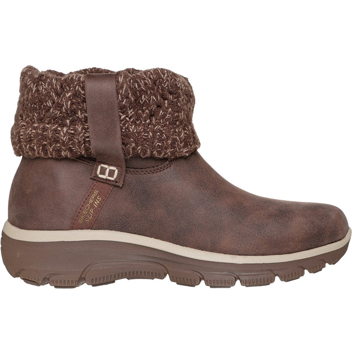 Women's Wide Fit Skechers 168033 Slip-ins Easy Going Cozy Weather 2 Boots