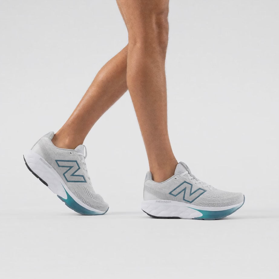 Men's Wide Fit New Balance M5206IE Walking/Running Trainers - Fresh Foam in Light Grey/Teal - Image 3