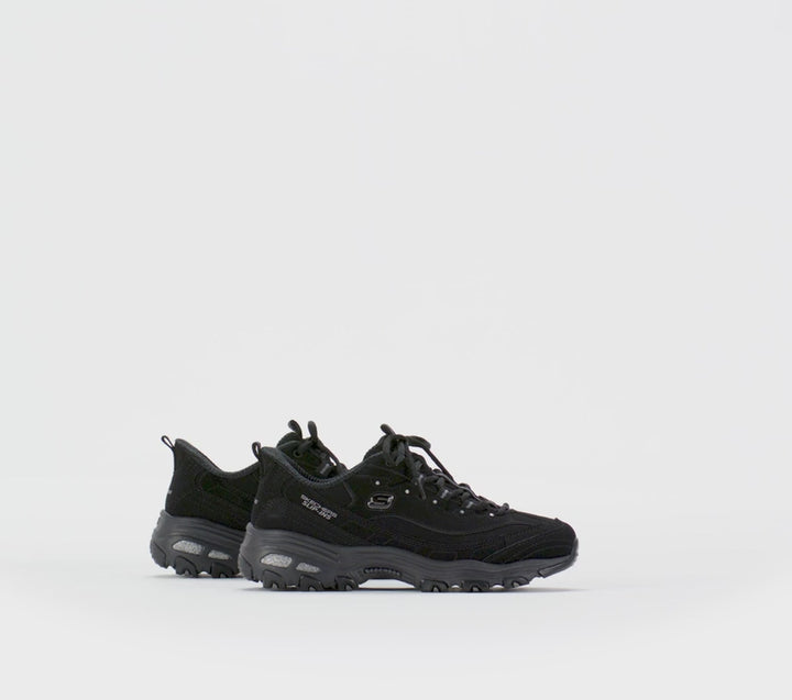 Women's Wide Fit Skechers 150543W Slip-ins D'Lites Classic Remix Trainers