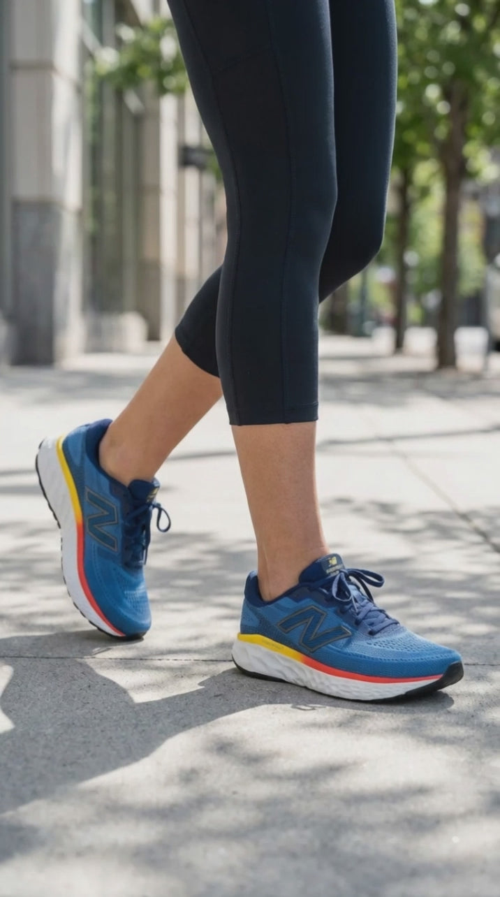 Women's Wide Fit New Balance MEVOZLH4 Walking/Running Trainers - Fresh Foam in Sea Stone - Image 1