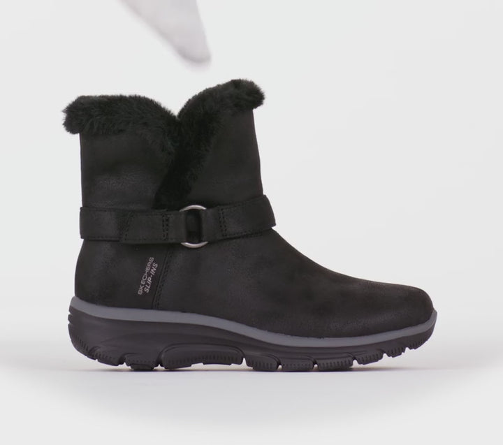 Women's Relaxed Fit Skechers 168045 Slip-ins Easy Going Dreamers Move Boots in Black - Image 1