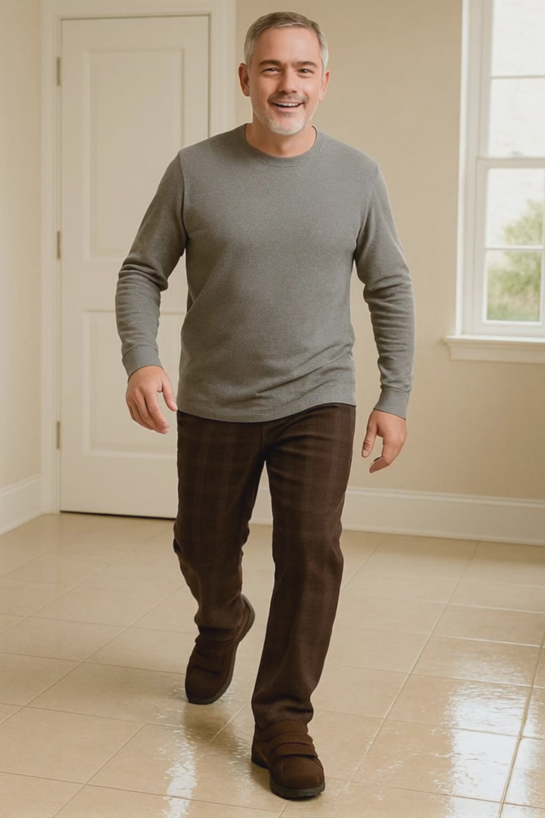 Mens Wide Fit Tredd Well Stanley Velcro Slippers