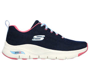 Womens Wide Fit Skechers Comfy Wave 149414 Arch Fit Trainers