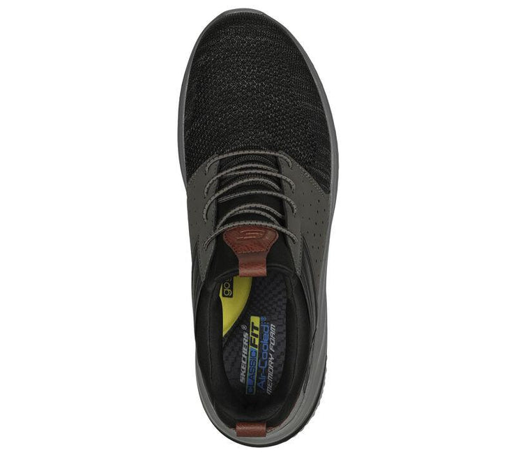 Skechers 210238 Wide Delson 3.0 Cicada Trainers Black/Gray-4