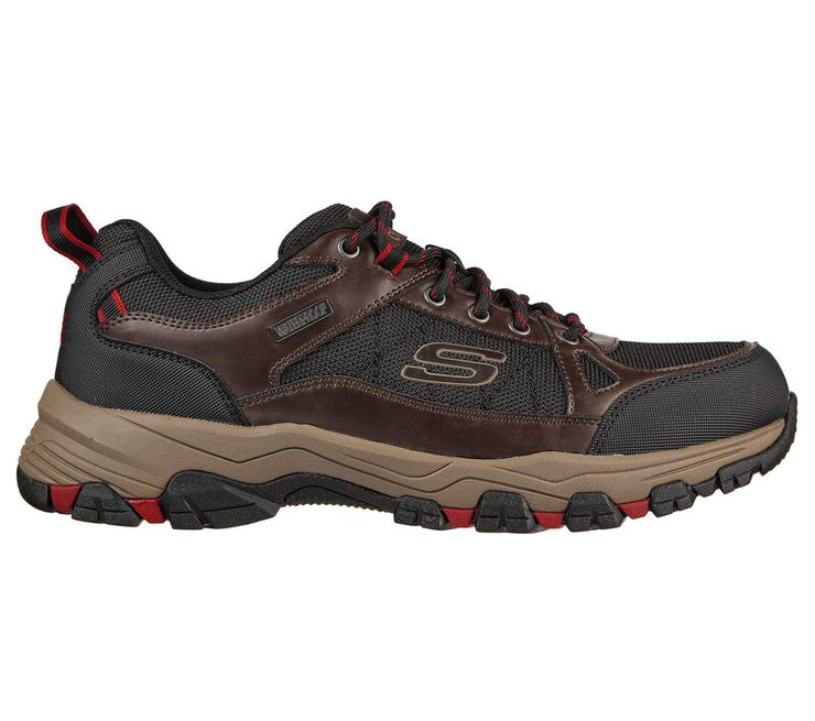 Men's Relaxed Fit Skechers Selmen Cormack - 204427 Hiking Trainers - Chocolate/Black