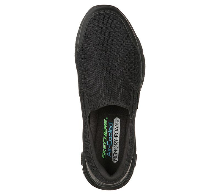 Mens Wide Fit Skechers Flex Advantage 4.0 Tuscan  232230W Black Slip Trainers