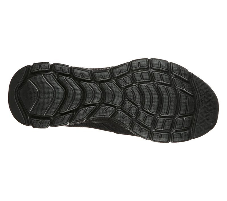Mens Wide Fit Skechers Flex Advantage 4.0 Tuscan  232230W Black Slip Trainers