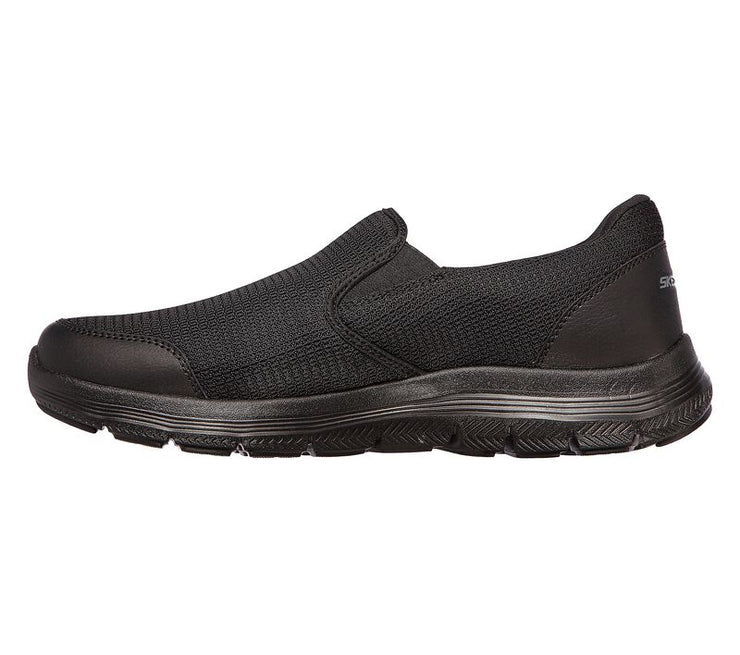 Mens Wide Fit Skechers Flex Advantage 4.0 Tuscan  232230W Black Slip Trainers