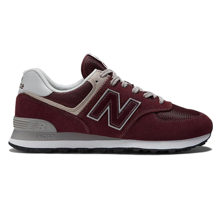 Women's Wide Fit New Balance  ML574EVM Running Trainers - Exclusive - Burgundy/White ENCAP