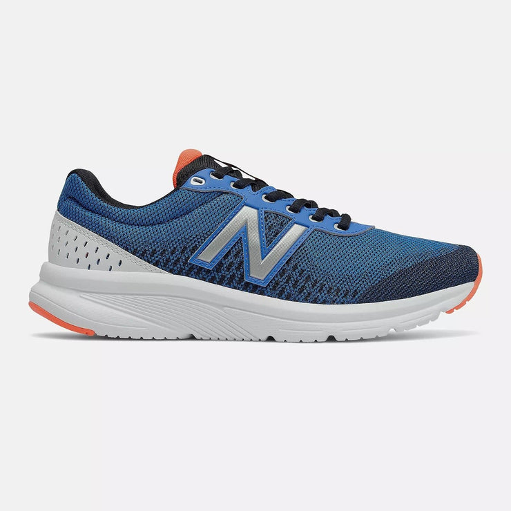 Womens Wide Fit New Balance M411 Walking and Running Trainers - Blue/Black