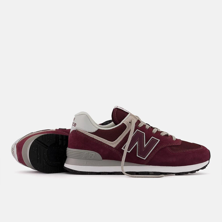 Women's Wide Fit New Balance  ML574EVM Running Trainers - Exclusive - Burgundy/White ENCAP