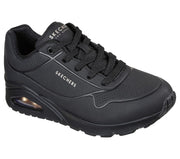 Women's Wide Fit Skechers 73690 Uno - Stand On Air Walking Street Wear Trainers