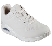 Women's Wide Fit Skechers 73690 Uno - Stand On Air Walking Street Wear Trainers