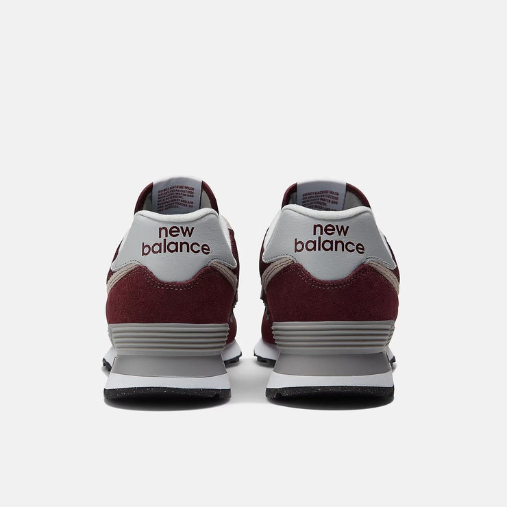 Women's Wide Fit New Balance  ML574EVM Running Trainers - Exclusive - Burgundy/White ENCAP