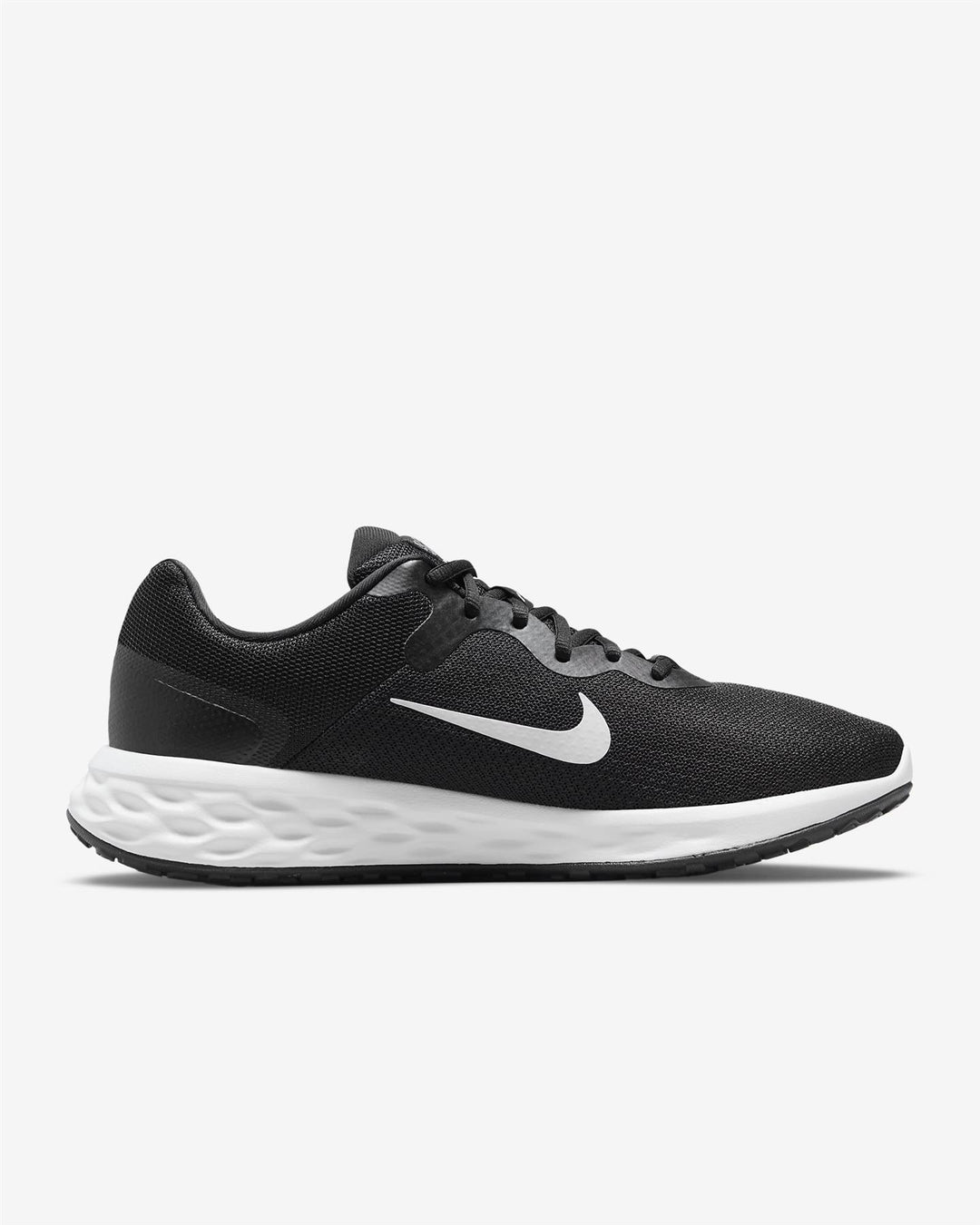 Men's Wide Fit Nike DD8475-003 Revolution 6 Running Trainers in Black/White - Image 3