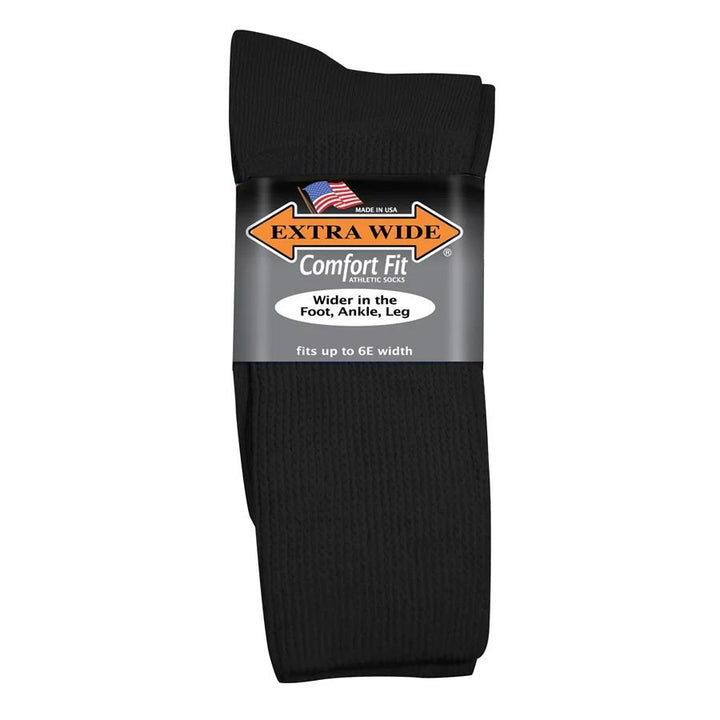 Mens Extra Wide 7251 Athletic Crew Socks-1