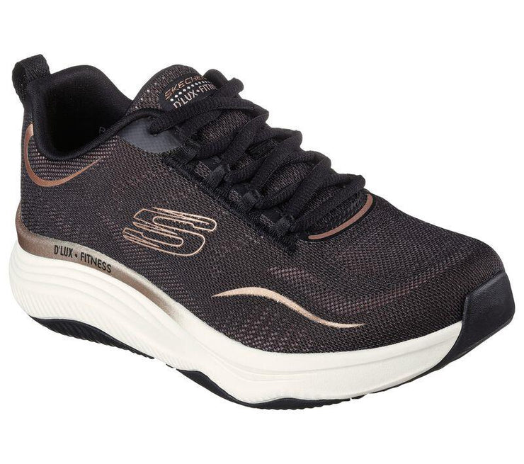 Skechers 149837 Wide D'lux Fitness Pure Glam Walking Trainers-2