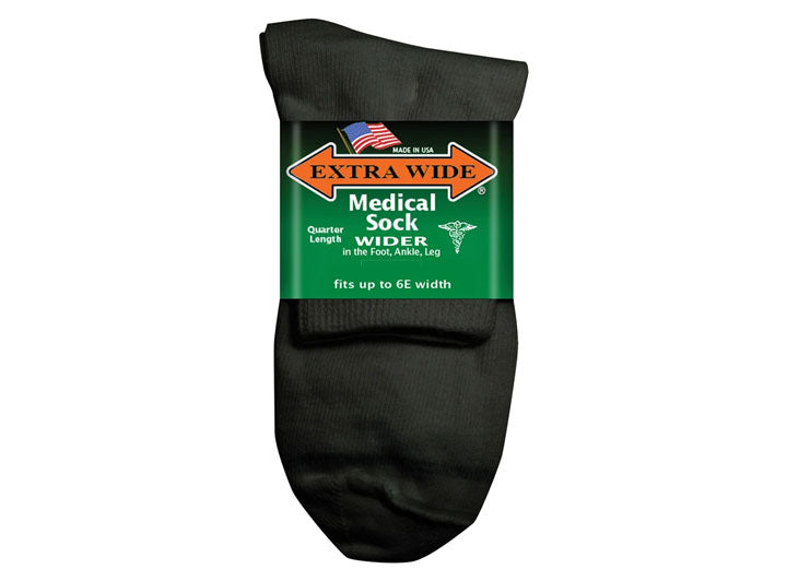 Womens Extra Wide 4821 Medical Quarter Socks