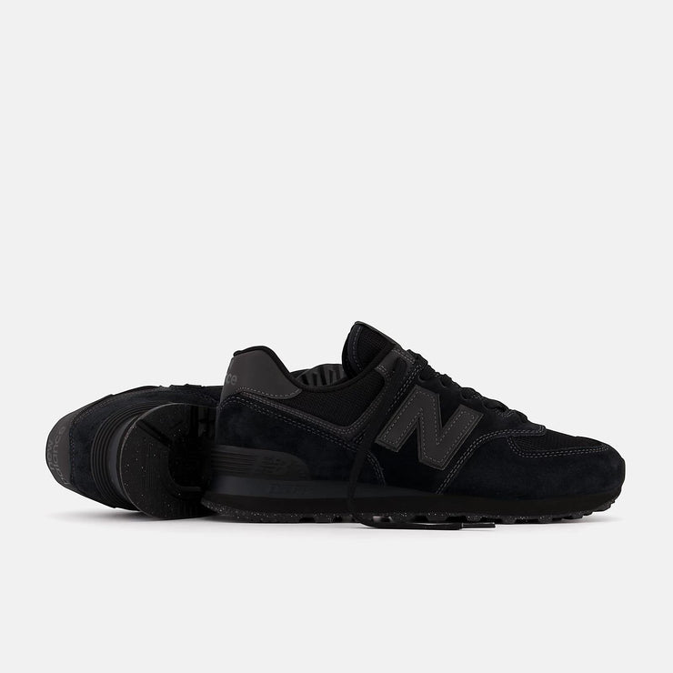 Men's Wide Fit New Balance  ML574EVE Running Trainers - Exclusive - Black ENCAP