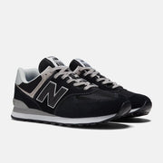 Women's Wide Fit New Balance  ML574EVB Running Trainers - Exclusive - Black/White ENCAP