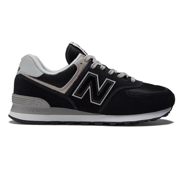 Men's Wide Fit New Balance  ML574EVB Running Trainers - Exclusive - Black/White ENCAP