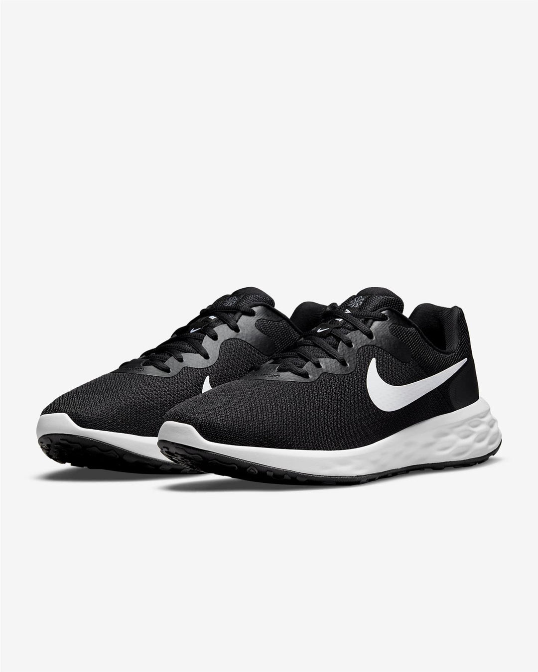 Men's Wide Fit Nike DD8475-003 Revolution 6 Running Trainers in Black/White - Image 7