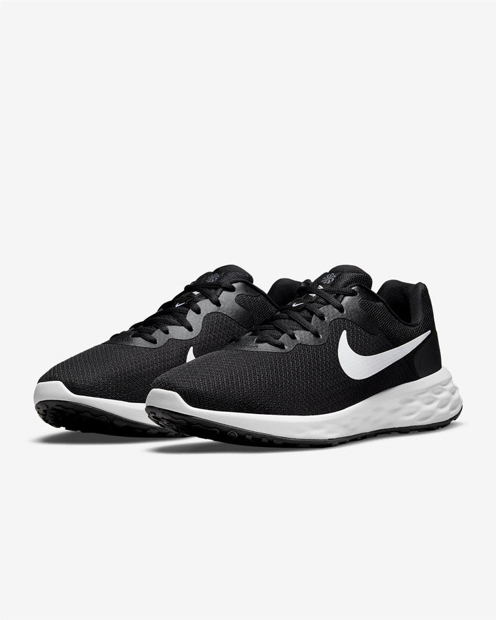 Men's Wide Fit Nike DD8475-003 Revolution 6 Running Trainers in Black/White - Image 1