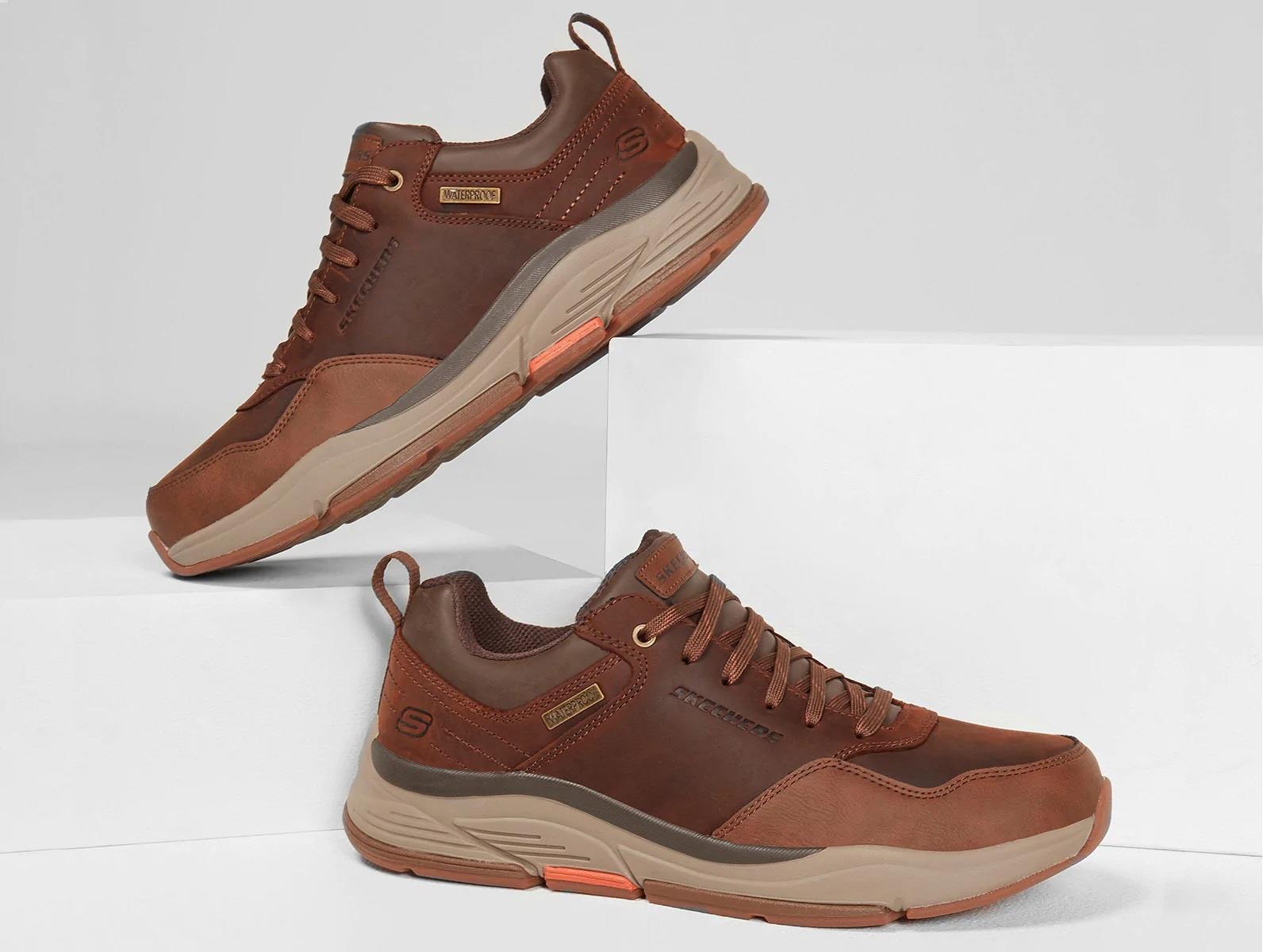 Men s Wide Fit Skechers 210021 Benago Hombre Walking Trainers Skechers Wide Fit Shoes Wide Fit Shoes UK