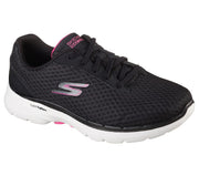 Women's Wide Fit Skechers 124514 Go Walk 6 Iconic Vision Trainers