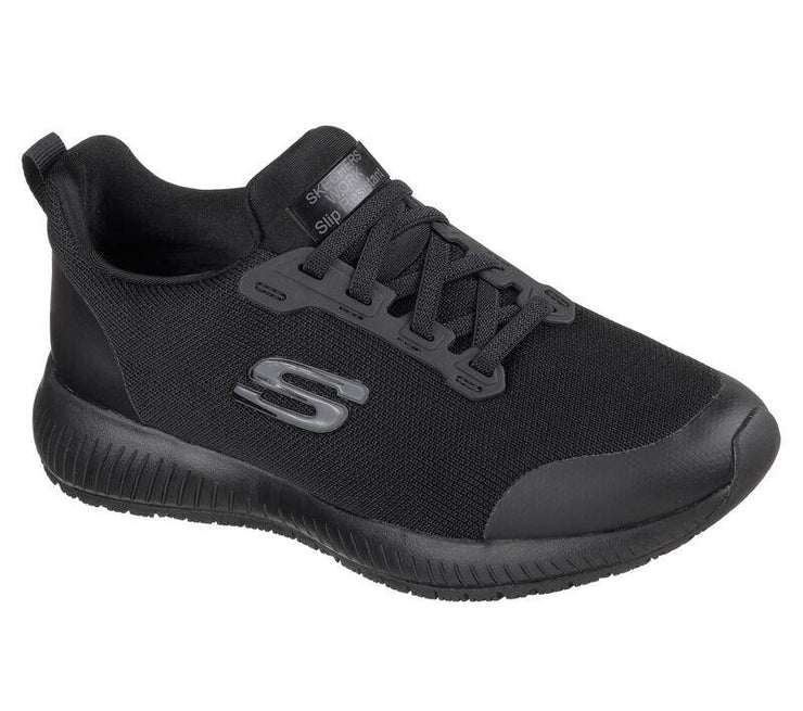 Women's Wide Fit Skechers Squad Sr 77222 Walking Work Shoes