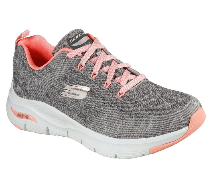 Womens Wide Fit Skechers Comfy Wave 149414 Arch Fit Trainers