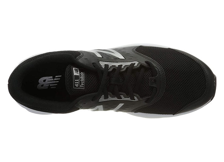 Mens Wide Fit New Balance M411LB1 Walking and Running Trainers in Black - Image 1