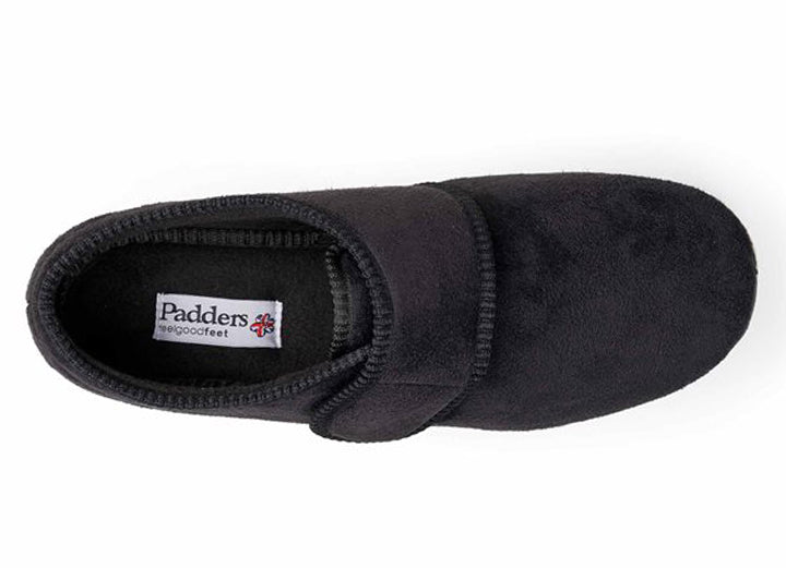 Mens Wide Fit Padders Charles Velcro Slipper