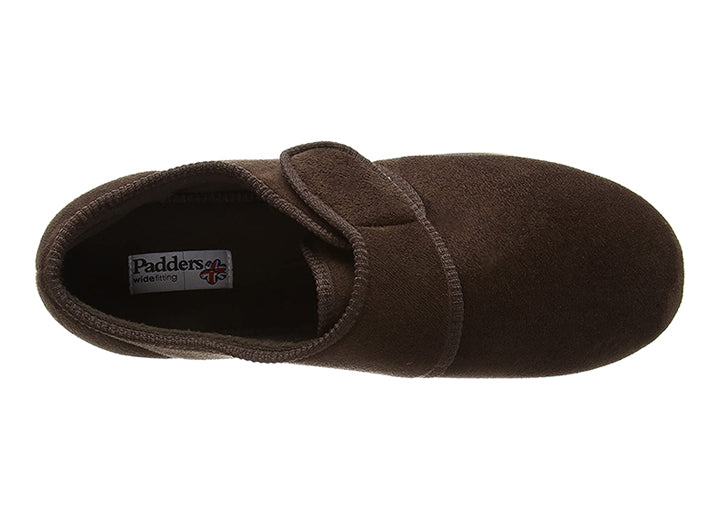 Mens Wide Fit Padders Charles Velcro Slipper