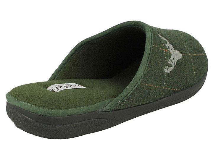 Mens Wide Fit Mule Slippers Padders Stag Wide Fit Shoes Wide Fit Shoes UK
