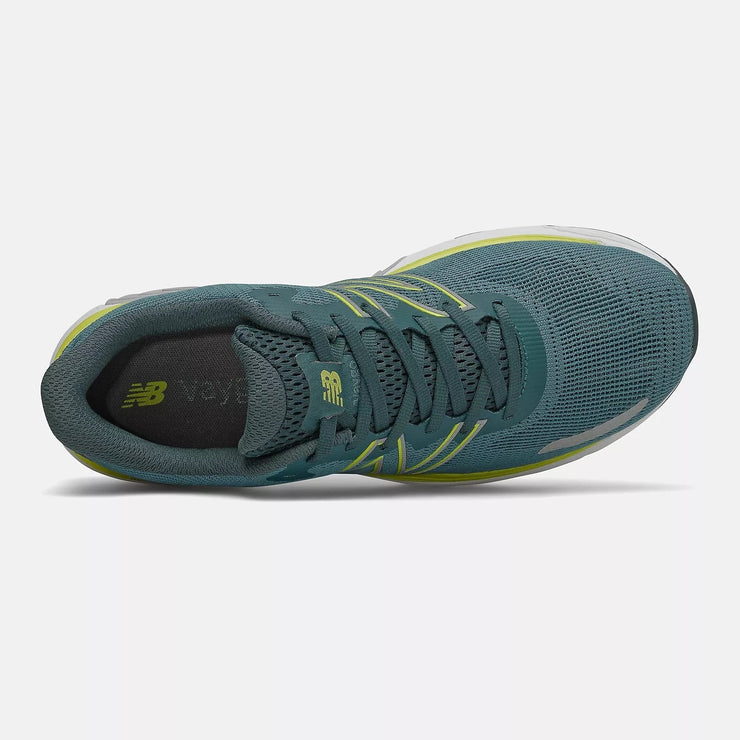 Women's Wide Fit New Balance MVYGOLY2 Vaygo Running Trainers - Green/Yellow